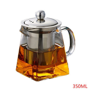 350 ml Glass Square Teapot High Temperature Resistant