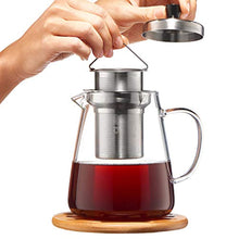 Load image into Gallery viewer, Glass Teapot Kettle with Infuser - Loose Leaf Tea Pot 32oz