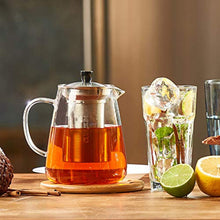 Load image into Gallery viewer, Glass Teapot Kettle with Infuser - Loose Leaf Tea Pot 32oz