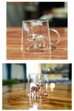 Load image into Gallery viewer, Japanese Sakura Glass Coffee Mug Cute Cat Deer Rabbit Tea Mug Heat Resistant Glass Tea Cup