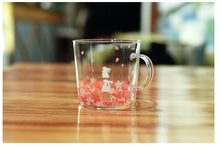 Load image into Gallery viewer, Japanese Sakura Glass Coffee Mug Cute Cat Deer Rabbit Tea Mug Heat Resistant Glass Tea Cup