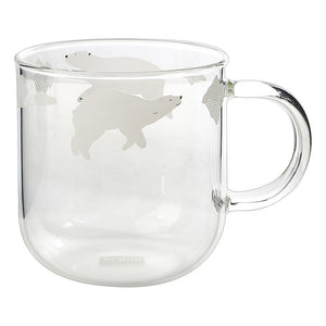 Japanese Sakura Glass Coffee Mug Cute Cat Deer Rabbit Tea Mug Heat Resistant Glass Tea Cup