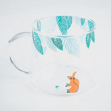 Load image into Gallery viewer, Japanese Sakura Glass Coffee Mug Cute Cat Deer Rabbit Tea Mug Heat Resistant Glass Tea Cup