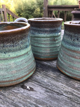 Load image into Gallery viewer, Rustic mug, handmade turquoise mug, set of stoneware mugs